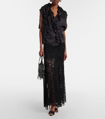 Yvonne蕾丝穆勒鞋 | Gianvito Rossi