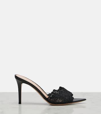 Yvonne蕾丝穆勒鞋 | Gianvito Rossi