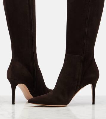 Suede knee-high boots | Gianvito Rossi