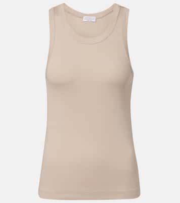 Monili cotton-blend tank top | Brunello Cucinelli