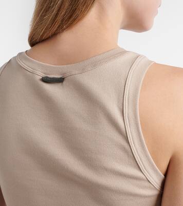 Monili cotton-blend tank top | Brunello Cucinelli
