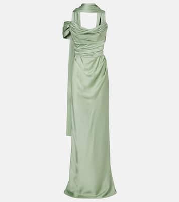 Nova Vixen scarf-detail satin gown | Vivienne Westwood