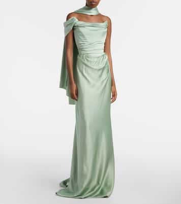 Nova Vixen scarf-detail satin gown | Vivienne Westwood