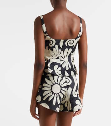 Rami printed linen top  | Cala de la Cruz