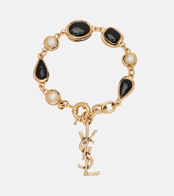 Cassandre embellished chain bracelet | Saint Laurent