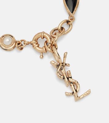 Cassandre embellished chain bracelet | Saint Laurent