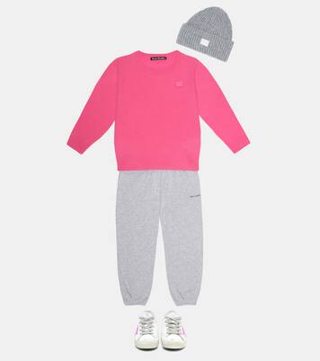 Face罗纹针织羊毛便帽 | Acne Studios Kids