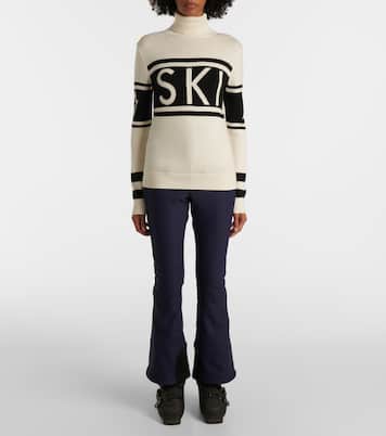 Jersey de cuello alto Schild de lana en intarsia | Perfect Moment