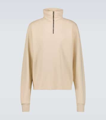Cotton jersey half-zip sweatshirt | Les Tien