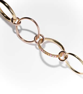 Nimbus 18kt gold and rose gold linked rings with sapphires and diamonds | Spinelli Kilcollin