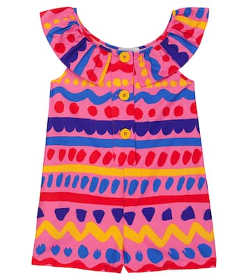 Printed ruffled cotton playsuit | Stella McCartney Kids