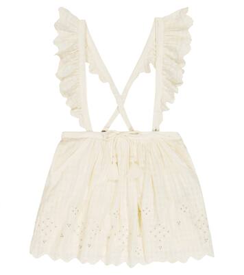 Robe salopette Riola brodée en coton | Louise Misha