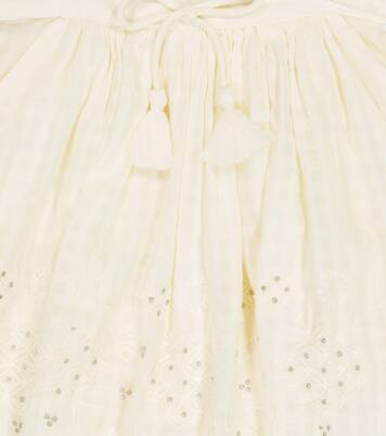 Robe salopette Riola brodée en coton | Louise Misha