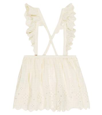 Robe salopette Riola brodée en coton | Louise Misha