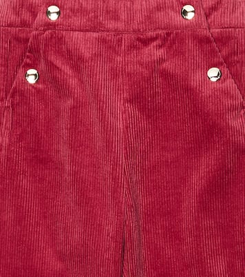 Ruffled cotton corduroy dungarees | Chloé Kids