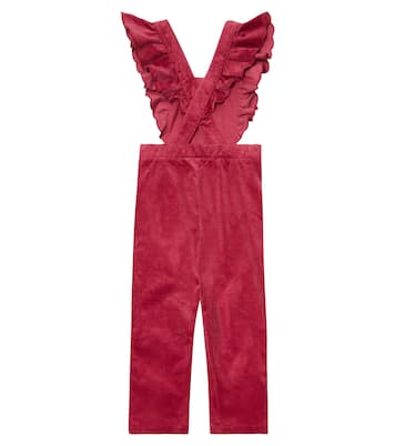 Ruffled cotton corduroy dungarees | Chloé Kids