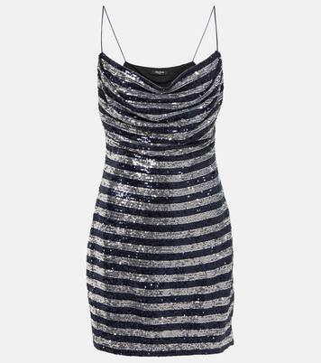 Robe rayée à sequins | Balmain