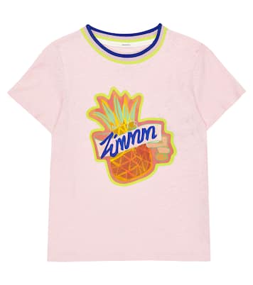 Raie linen and cotton T-shirt | Zimmermann Kids