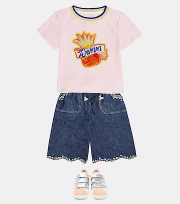 Raie linen and cotton T-shirt | Zimmermann Kids