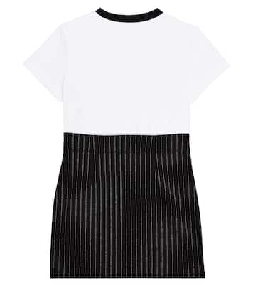Logo striped dress | Balmain Kids