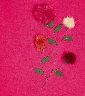 Floral-appliqué cotton fleece dress | Il Gufo