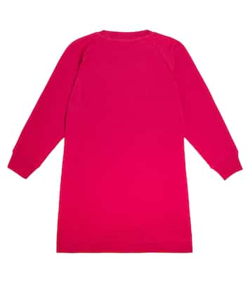 Floral-appliqué cotton fleece dress | Il Gufo