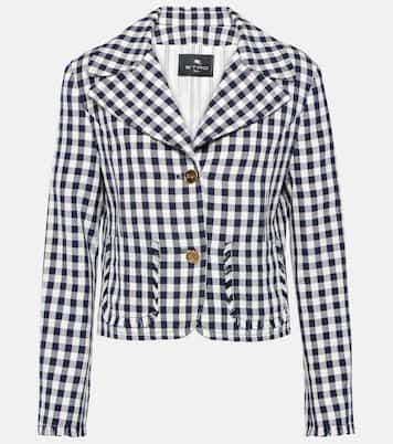Gingham cropped blazer | Etro