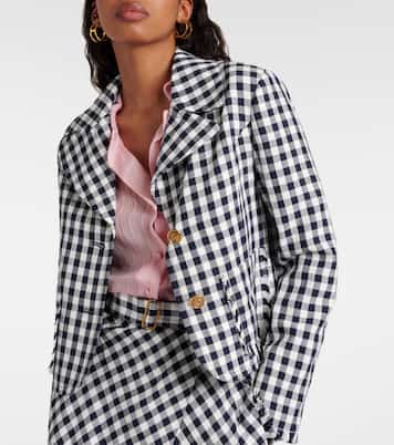 Gingham cropped blazer | Etro