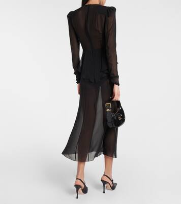 Robe midi en soie | Alessandra Rich