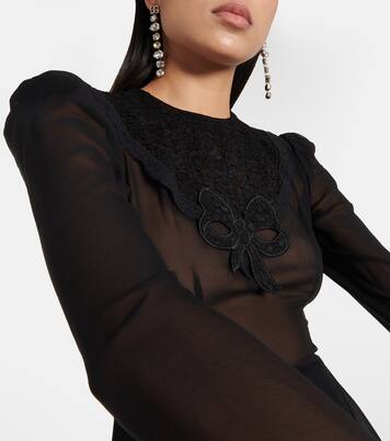 Robe midi en soie | Alessandra Rich