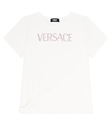 Logo cotton-blend jersey T-shirt | Versace Kids