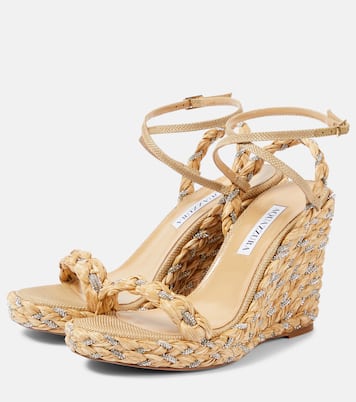 Costiera 120 embellished espadrille wedges | Aquazzura