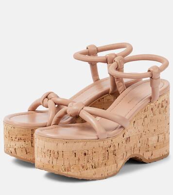 Plateausandalen Alma aus Leder | Gianvito Rossi