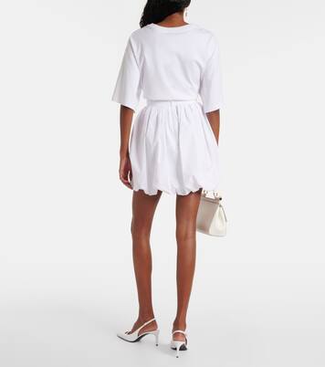 High-Rise-Minirock aus Baumwollpopeline | Dolce&Gabbana