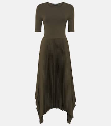 Darno asymmetric plissé midi dress | Joseph