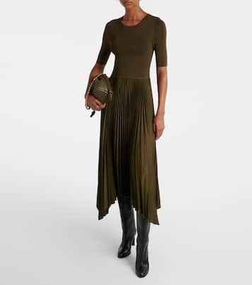 Darno asymmetric plissé midi dress | Joseph