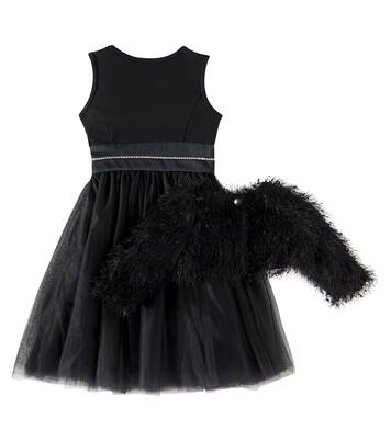 Robe en tulle à ornements | Monnalisa