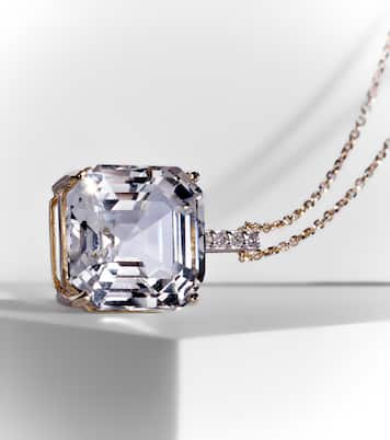 Collier en or 14 ct, topaze et diamants | Mateo