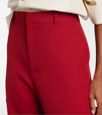 Pantalon droit à taille haute en laine | Bottega Veneta