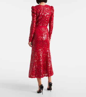 x Nicky Hilton – Robe midi Leyla à sequins | Rebecca Vallance