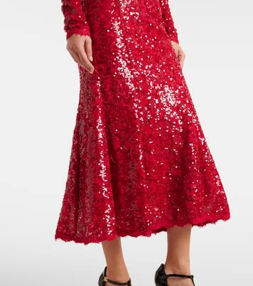 x Nicky Hilton – Robe midi Leyla à sequins | Rebecca Vallance