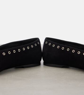 Verzierte Ballerinas aus Veloursleder | Toteme