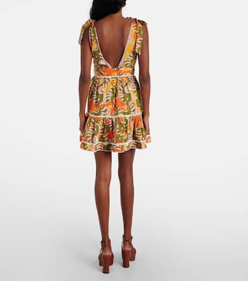 Robe Cara imprimée en coton | Poupette St Barth