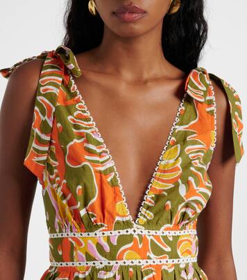 Robe Cara imprimée en coton | Poupette St Barth