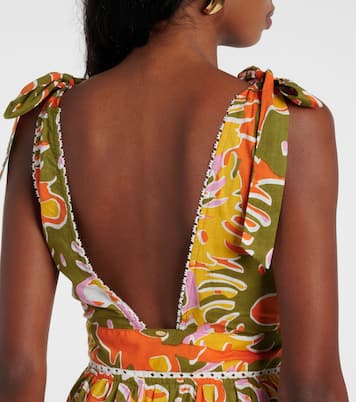 Robe Cara imprimée en coton | Poupette St Barth