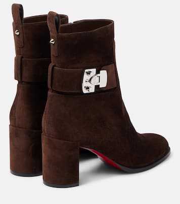 Booty Lock 70 suede ankle boots | Christian Louboutin
