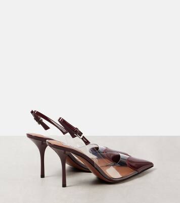 Le Cœur 90 leather and PU slingback pumps | Alaïa