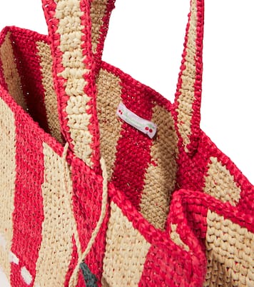 Esma striped raffia tote bag | Bonpoint