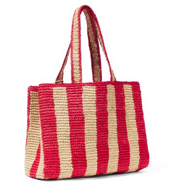 Esma striped raffia tote bag | Bonpoint