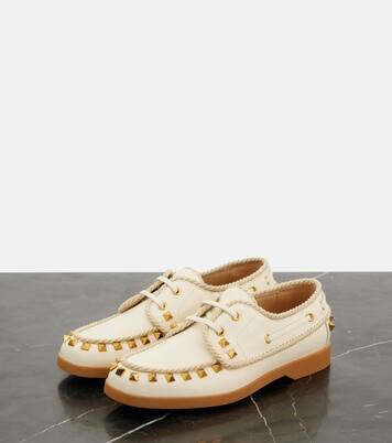 Segelschuhe Palm Avenue Rockstud aus Leder | Valentino Garavani